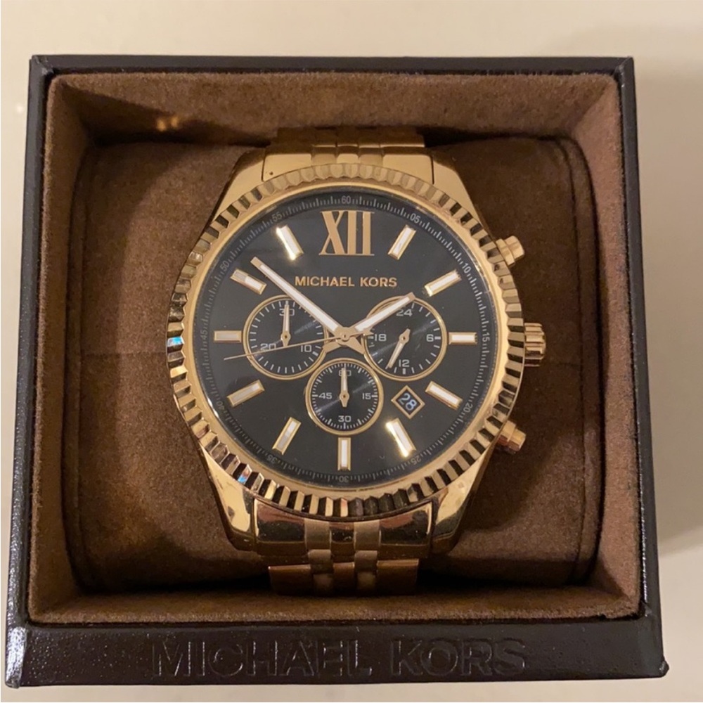 Men’s Michael Kors Gold and Black Watch
